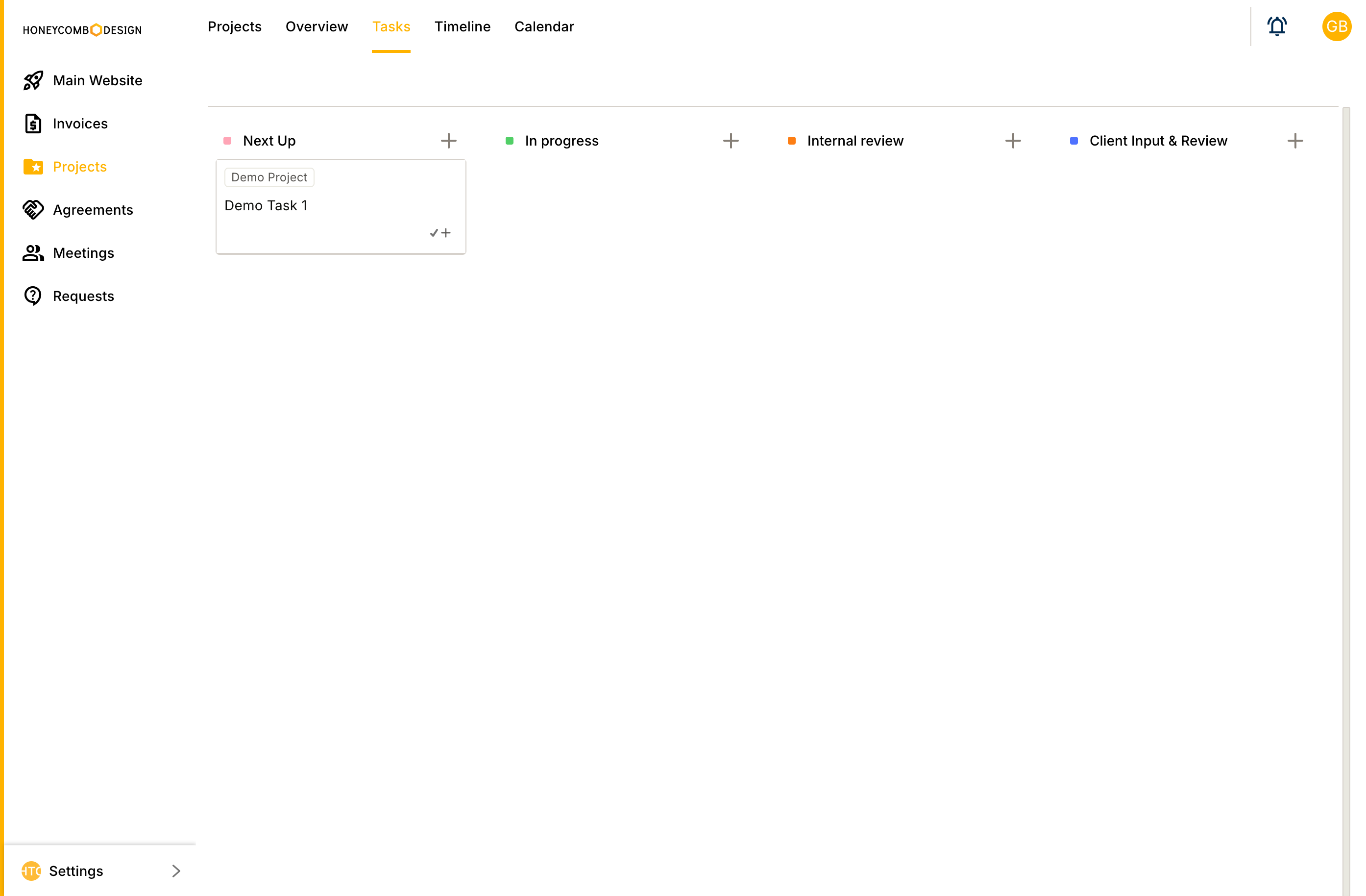 Click on tasks