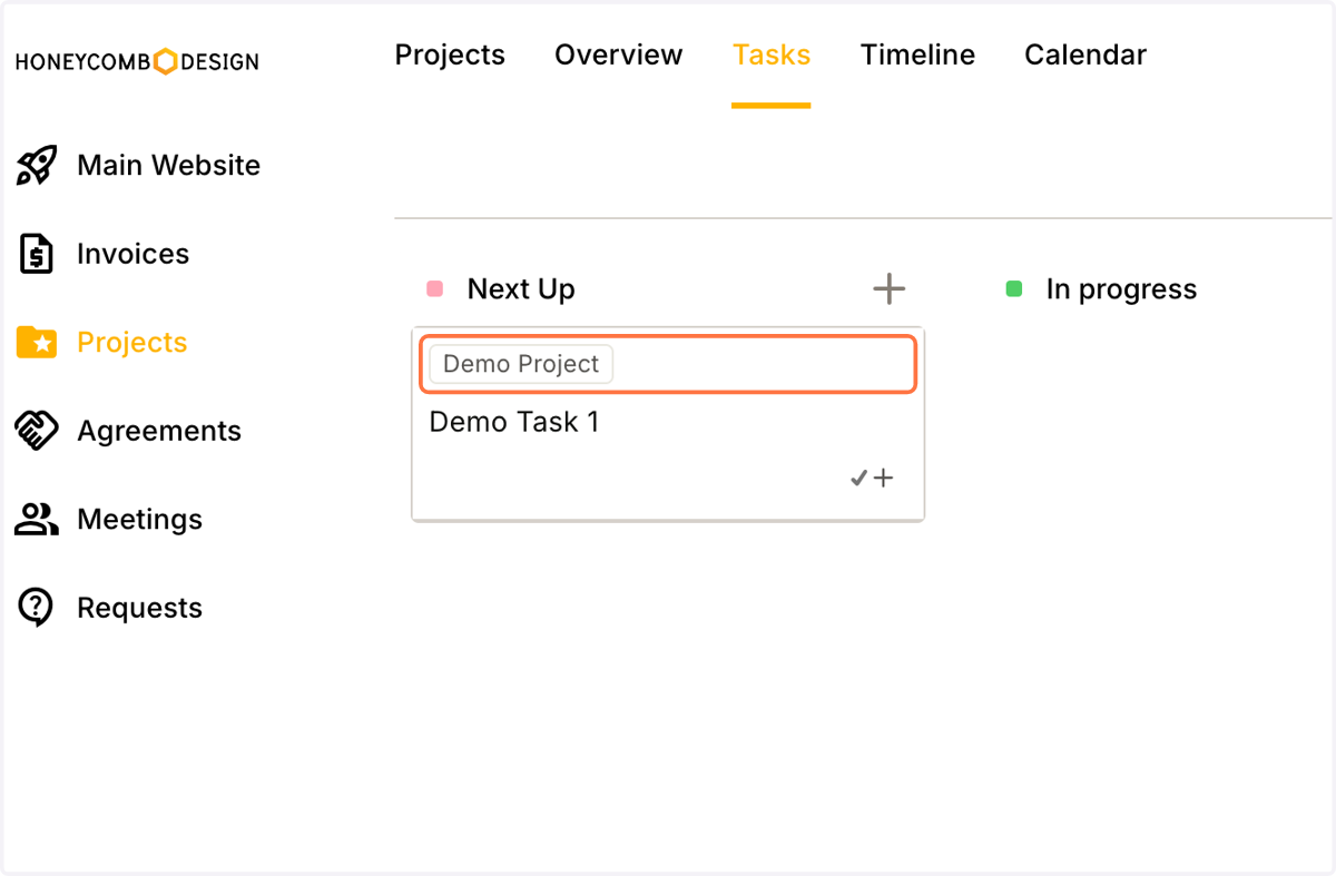 Click on tasks