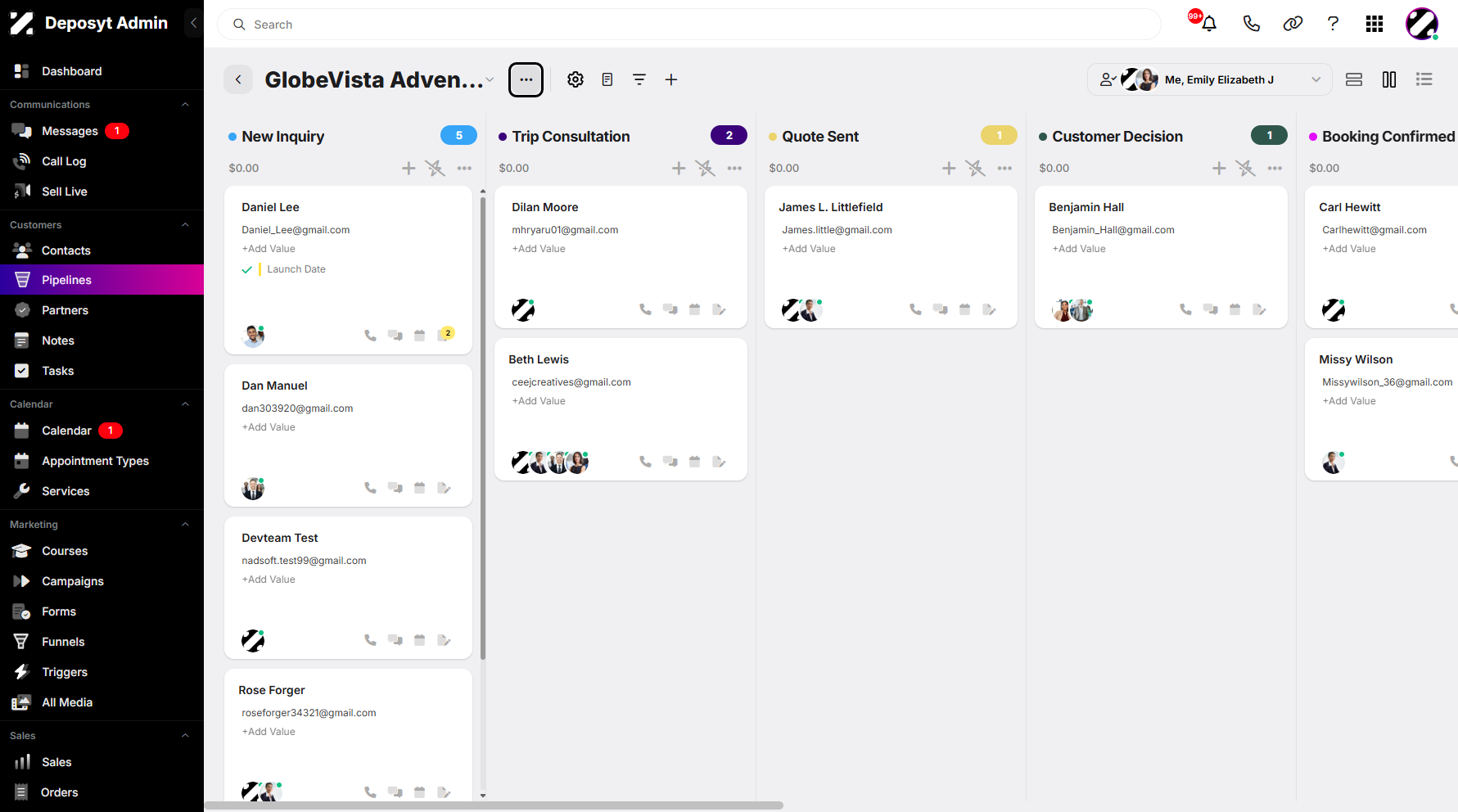 Step 5: Click on the Pipeline's three-dot menu to proceed.