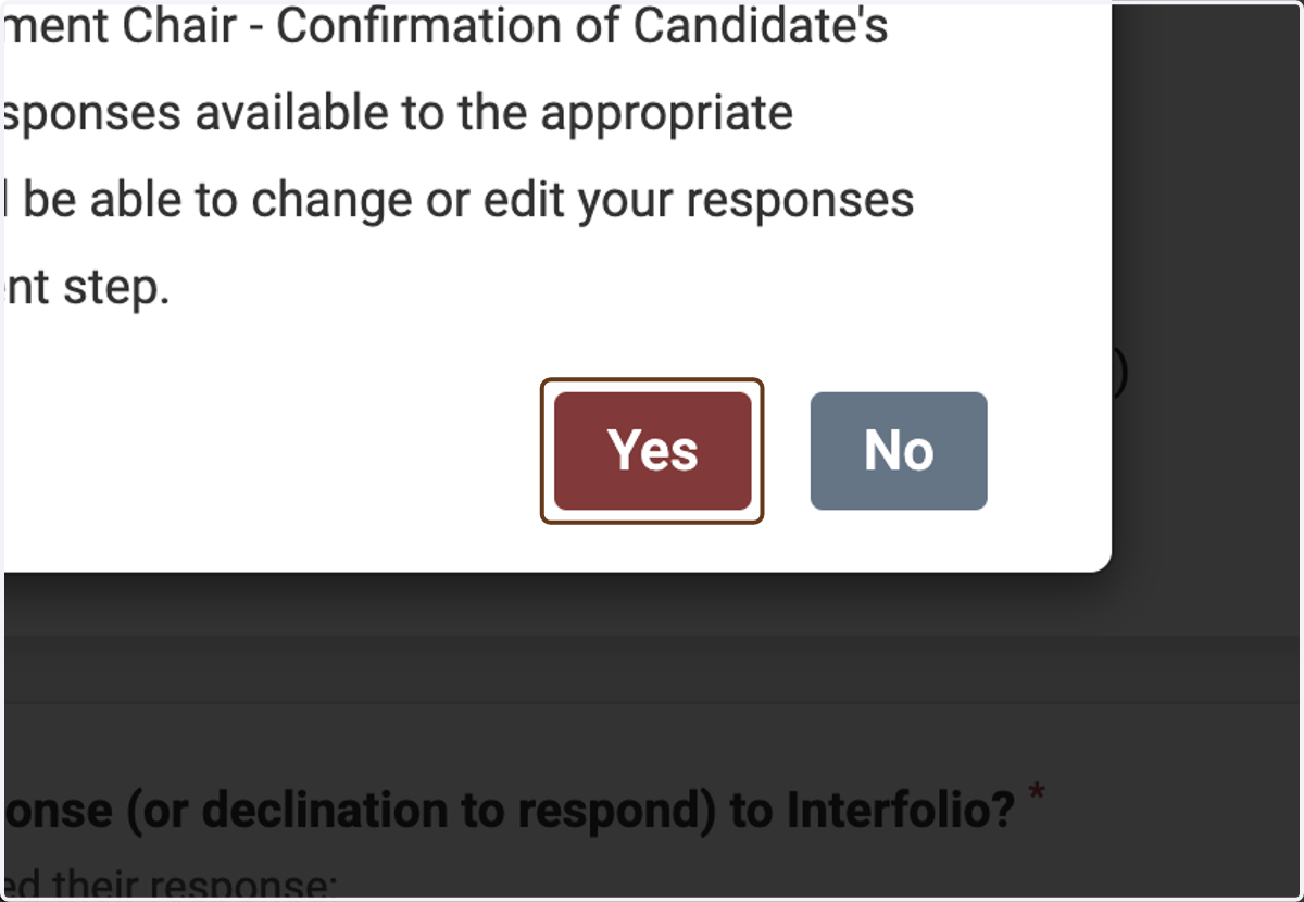 Click on Yes