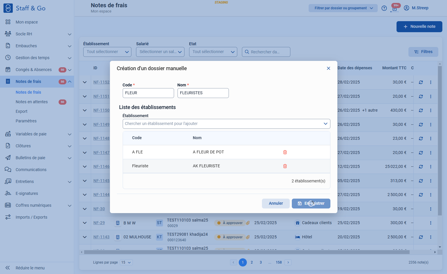 Enregistrer les modifications