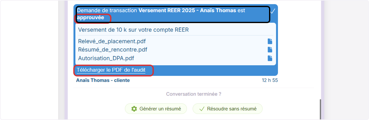 Cliquez sur Télécharger le PDF de l'audit