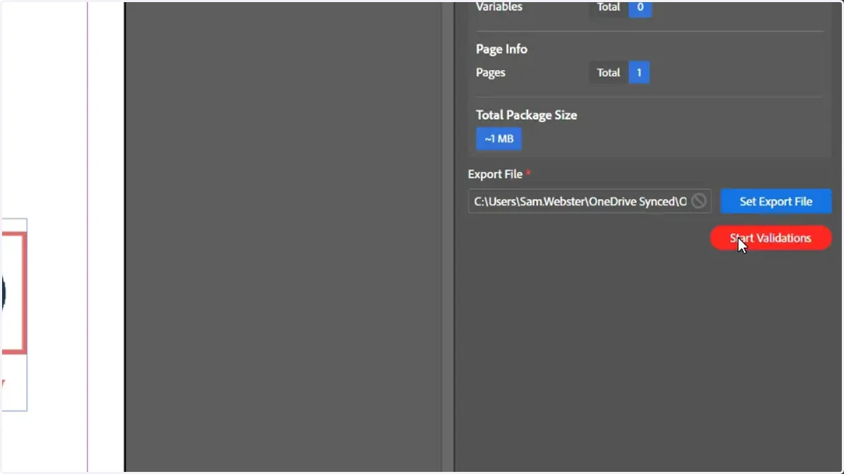Click Start Validation