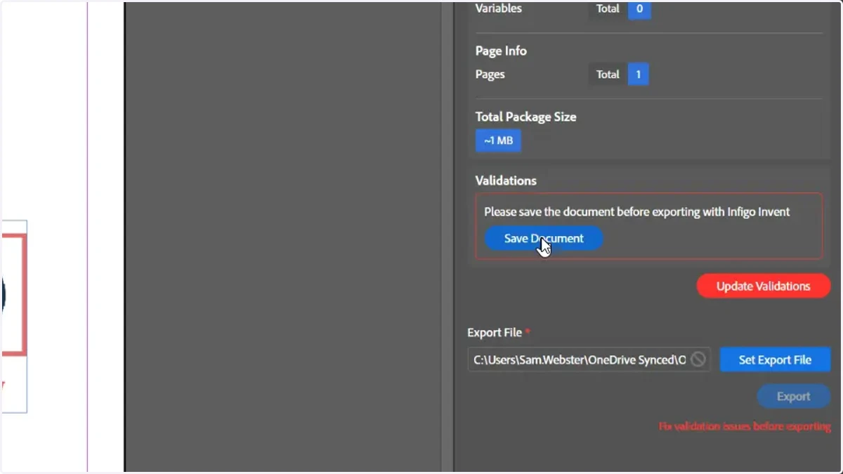 Click Save Document