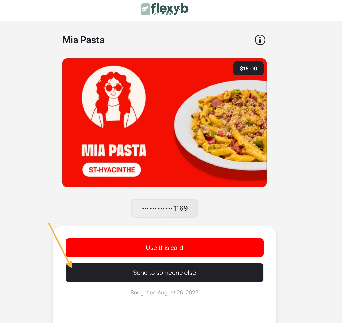Click on the card that you'd like to send to someone.