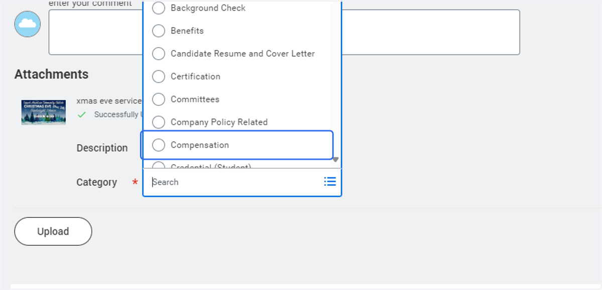 Click on Compensation radio button unselected