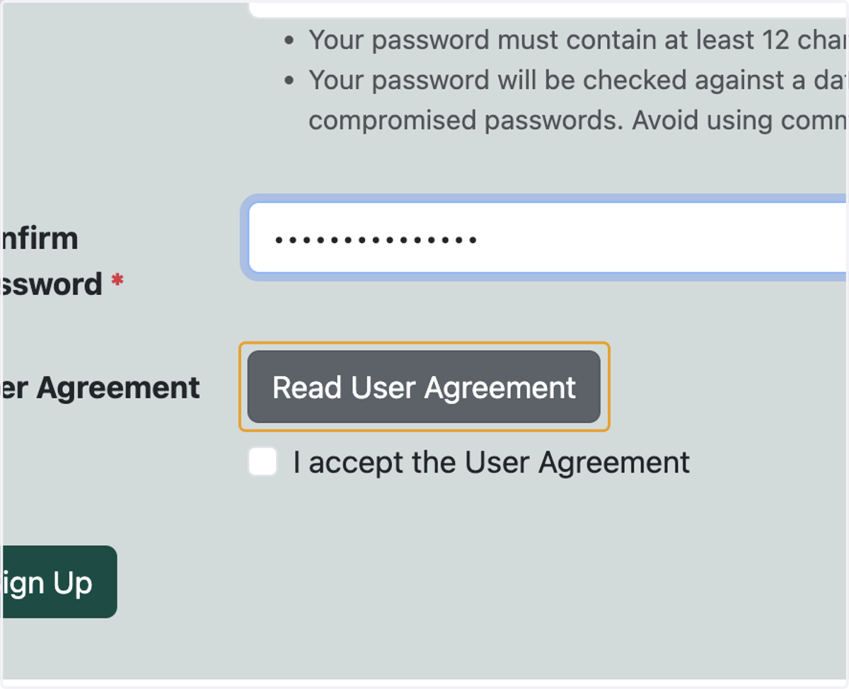 Read User Agreement