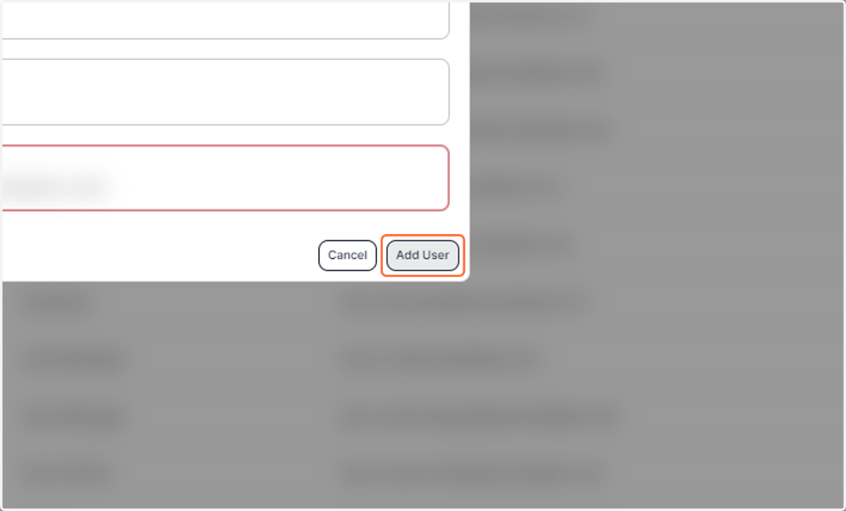 Click on Add User