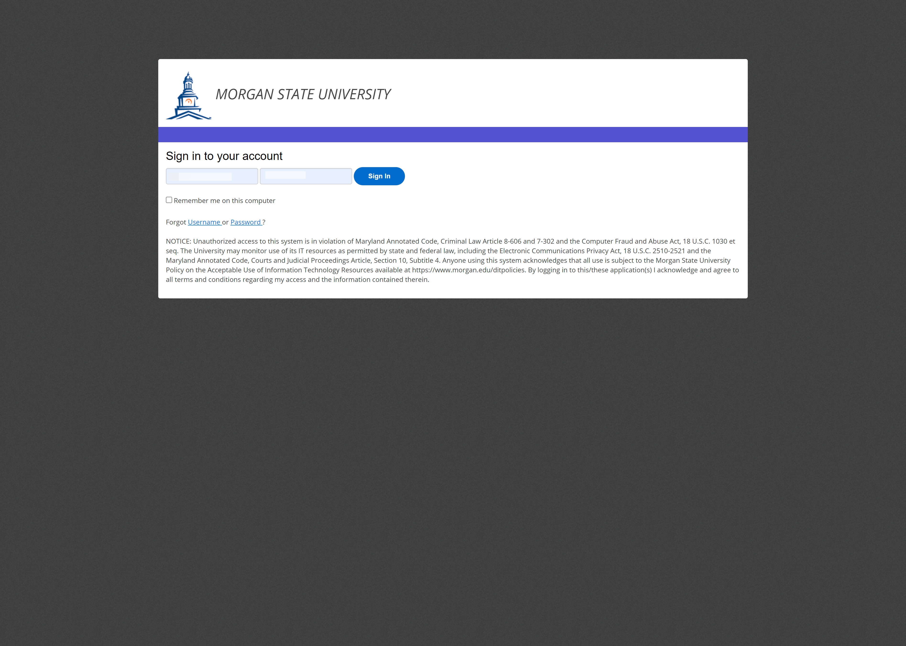 Click on Sign In