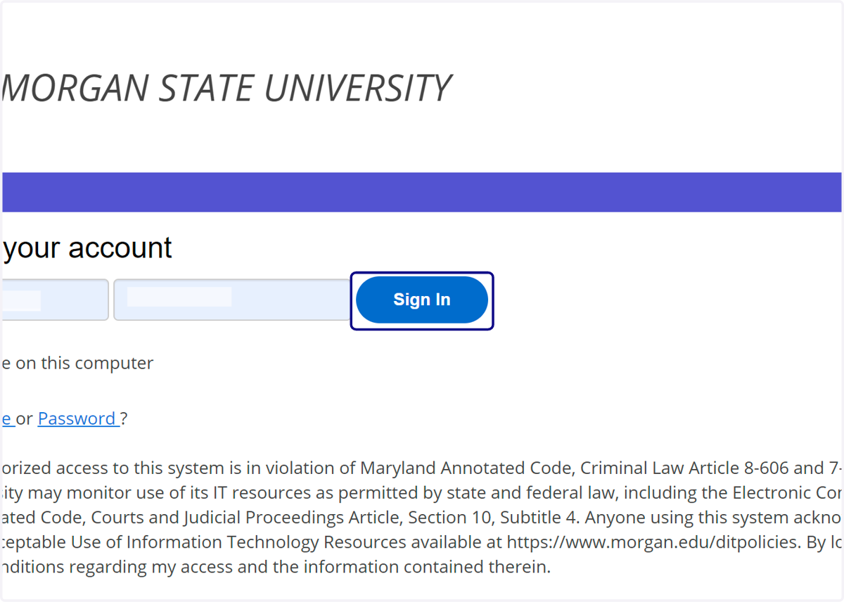 Click on Sign In
