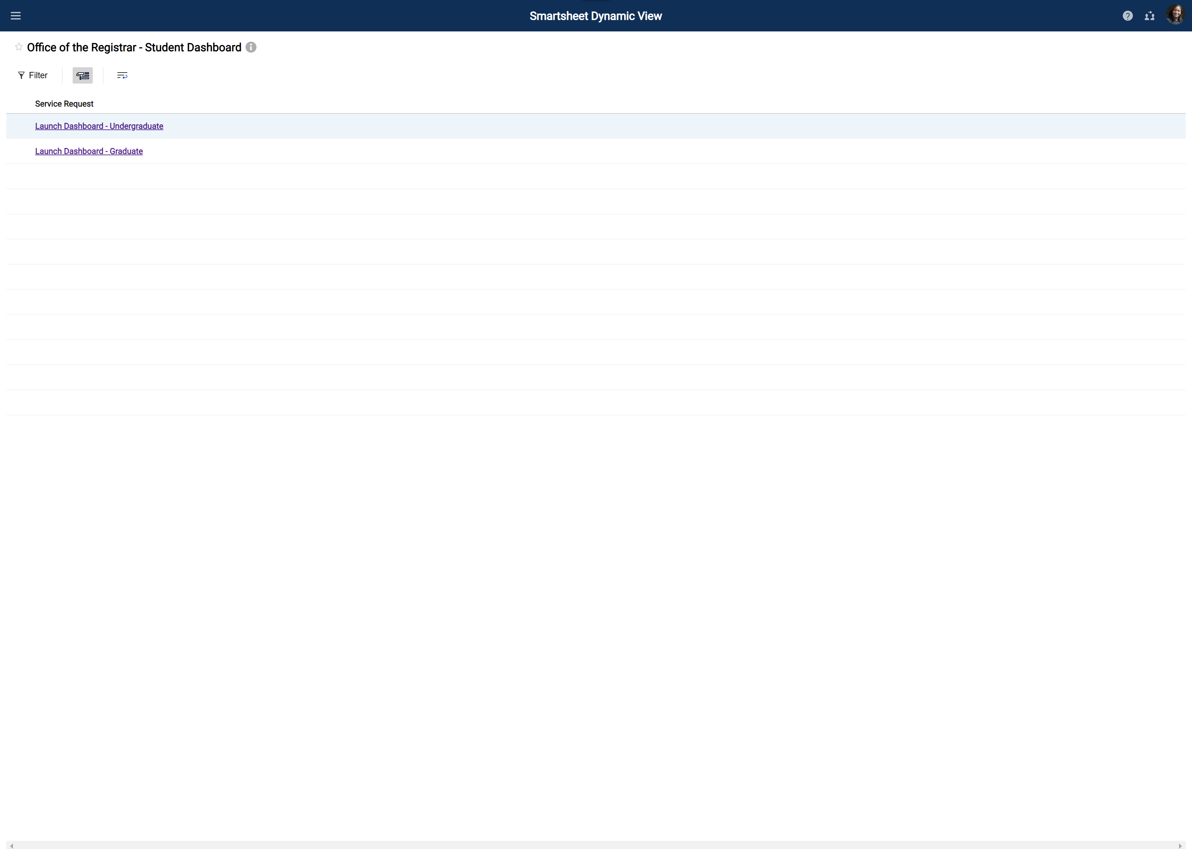 Click on Launch Dashboard for your role.