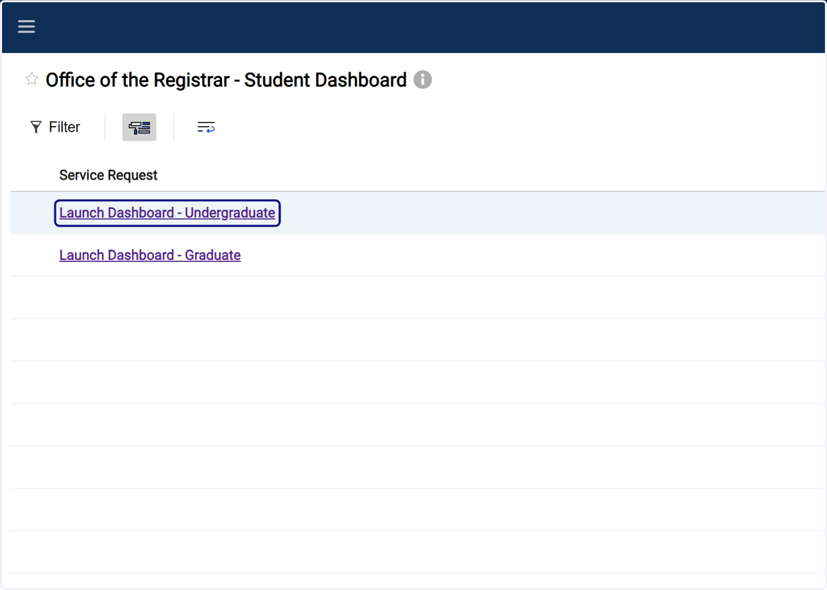 Click on Launch Dashboard for your role.