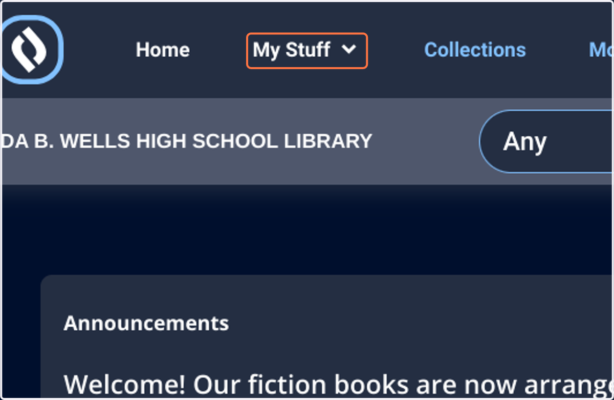 Click on My Stuff.