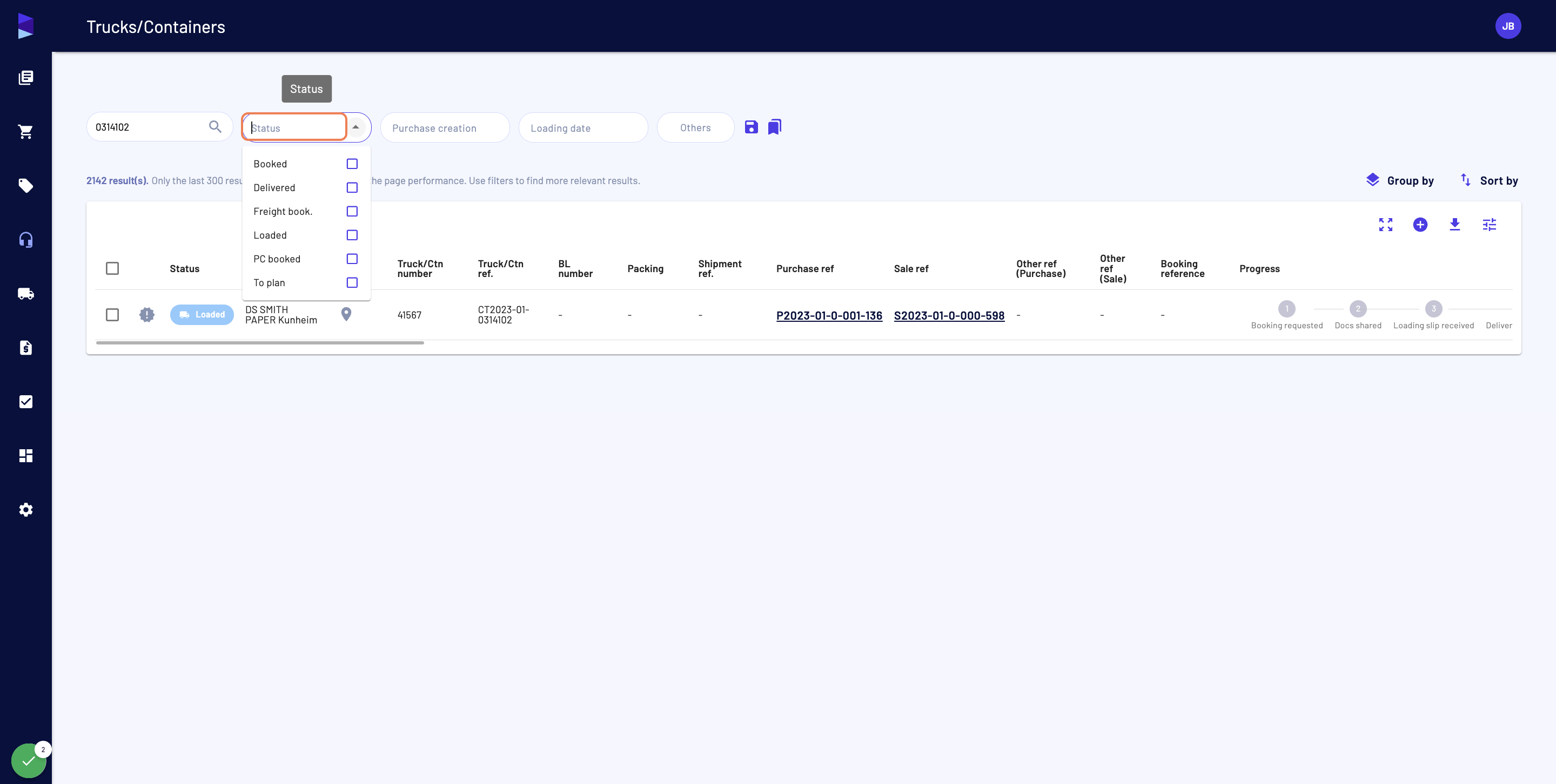 Click on any filter and make your selection