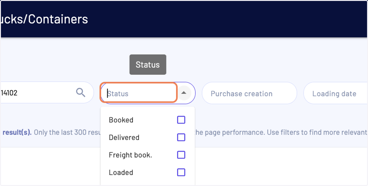 Click on any filter and make your selection
