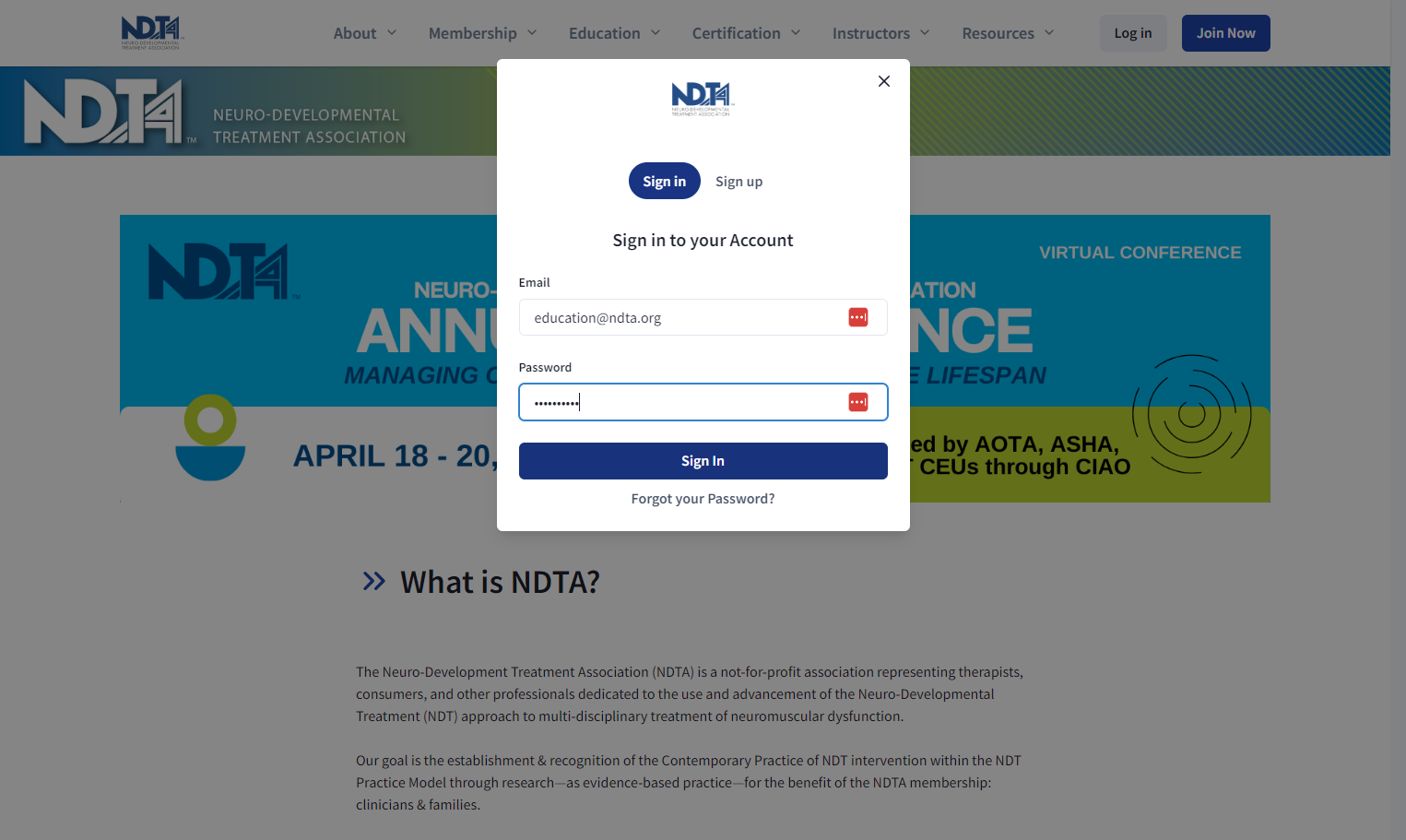 Click on Sign In