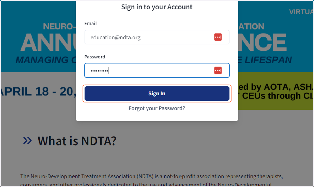 Click on Sign In