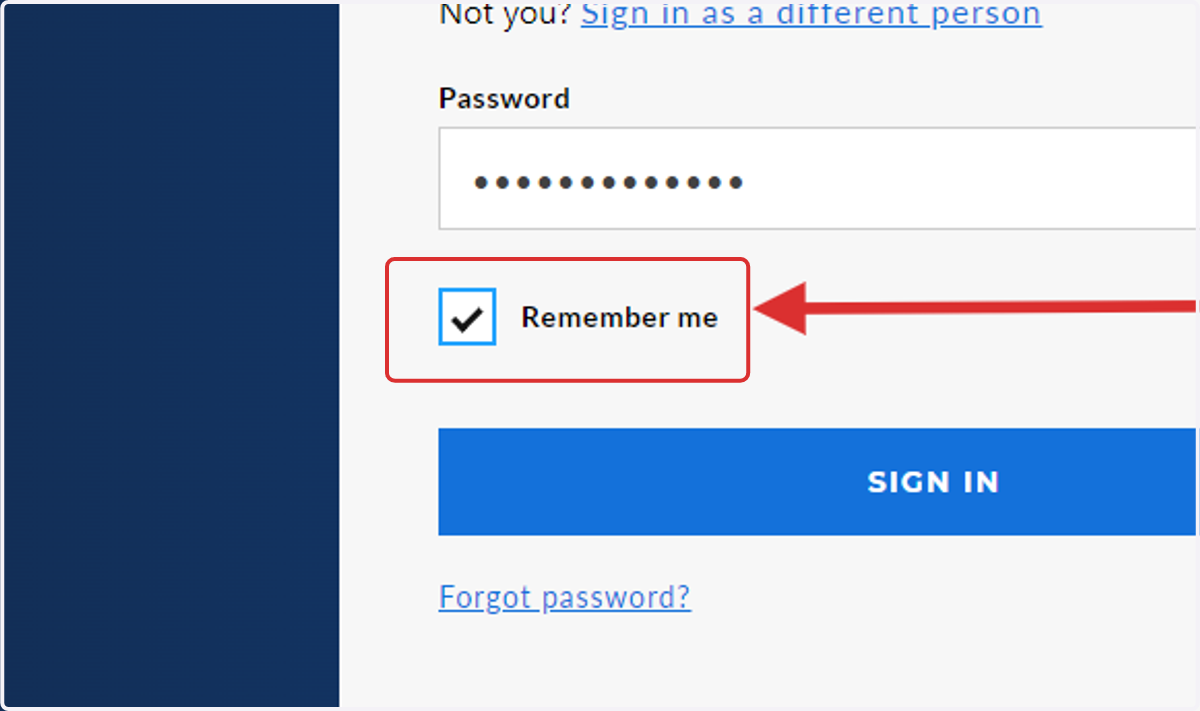 Check Remember me