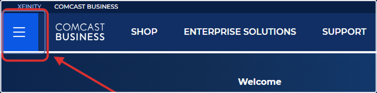 Click on HB menu button