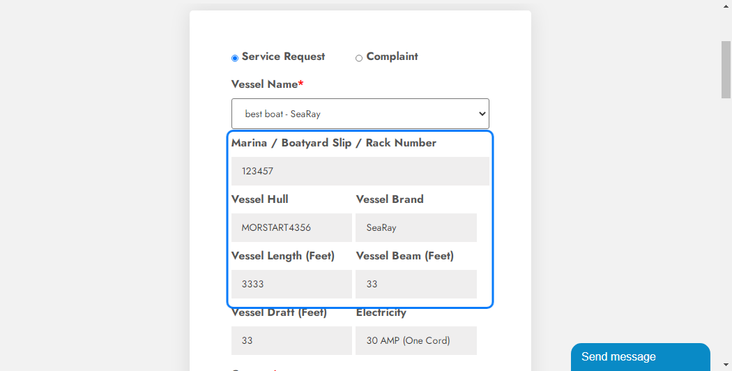 Vessel Details