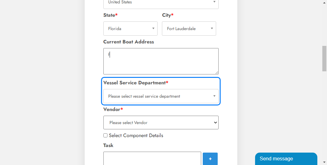 Select Vessel Service Department