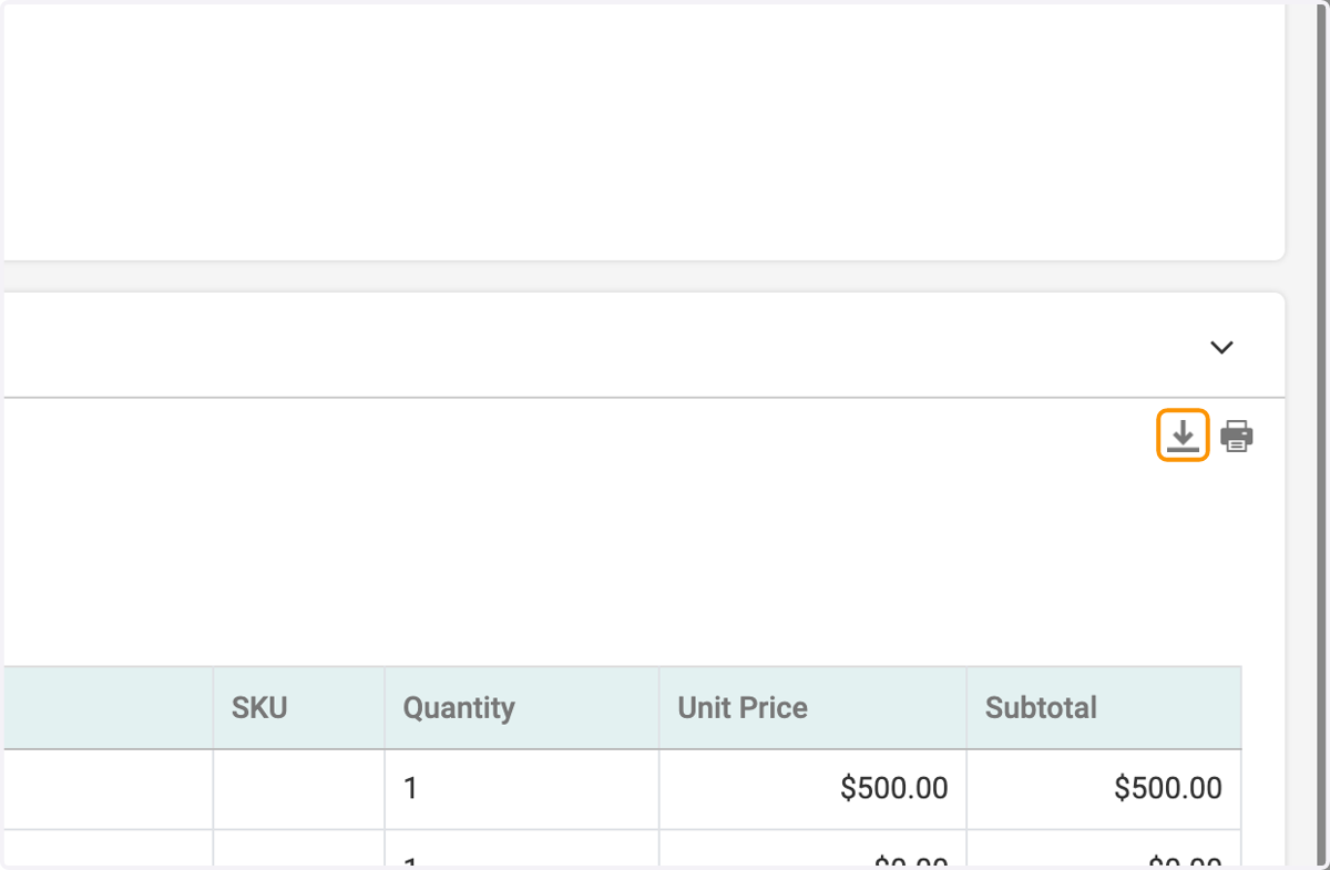 Click on the download button to get a soft copy of the invoice