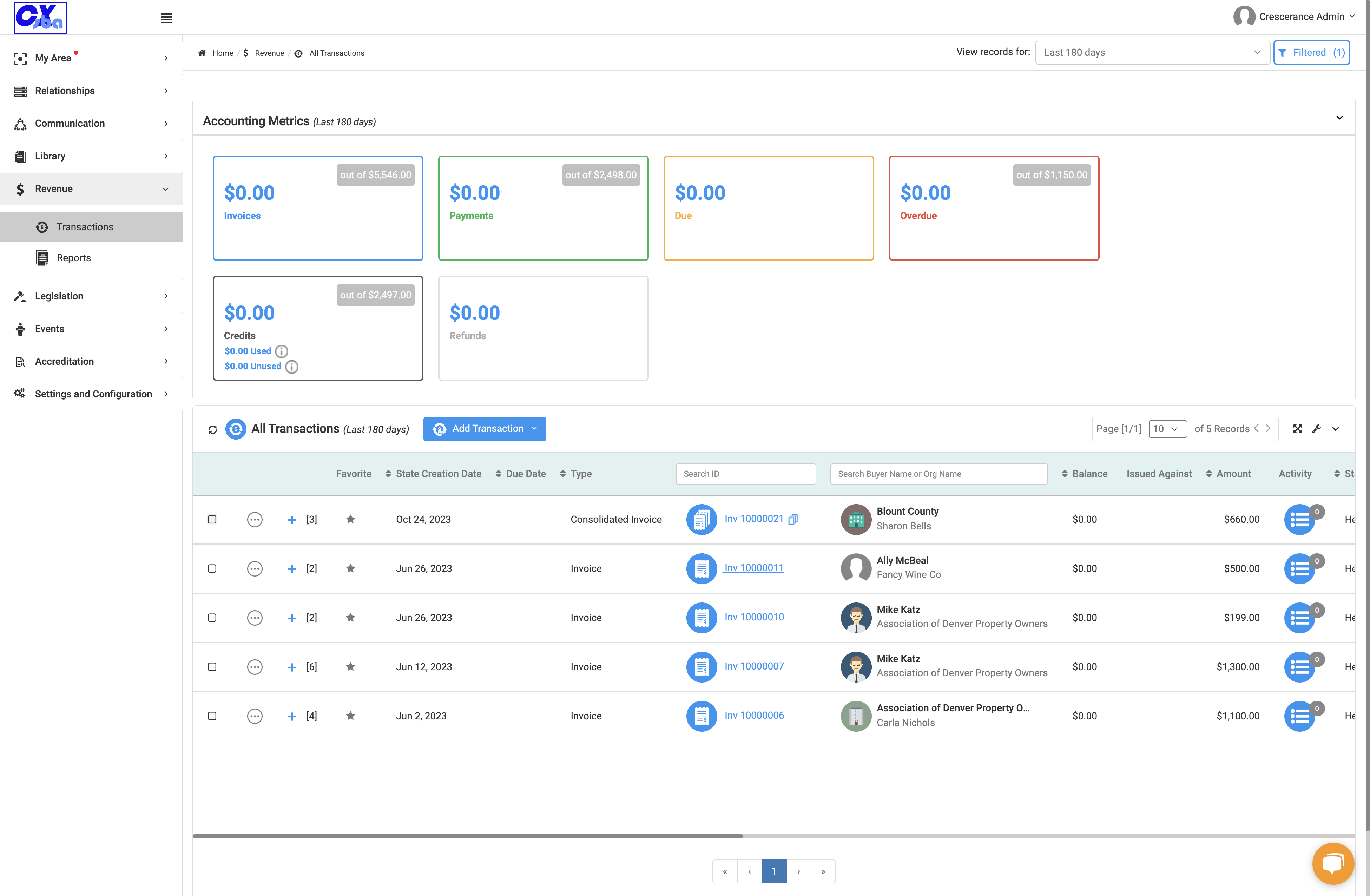 Click on the specific invoice you wish to view,