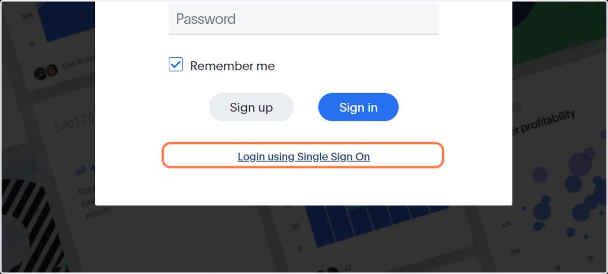 Click on Login using Single Sign On