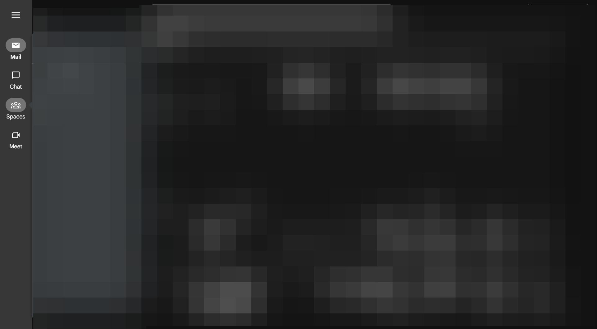 Click on Spaces, 0 unread messages