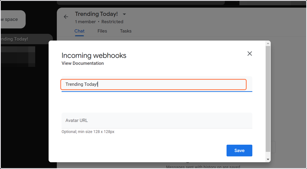 Type "Trending Today!"