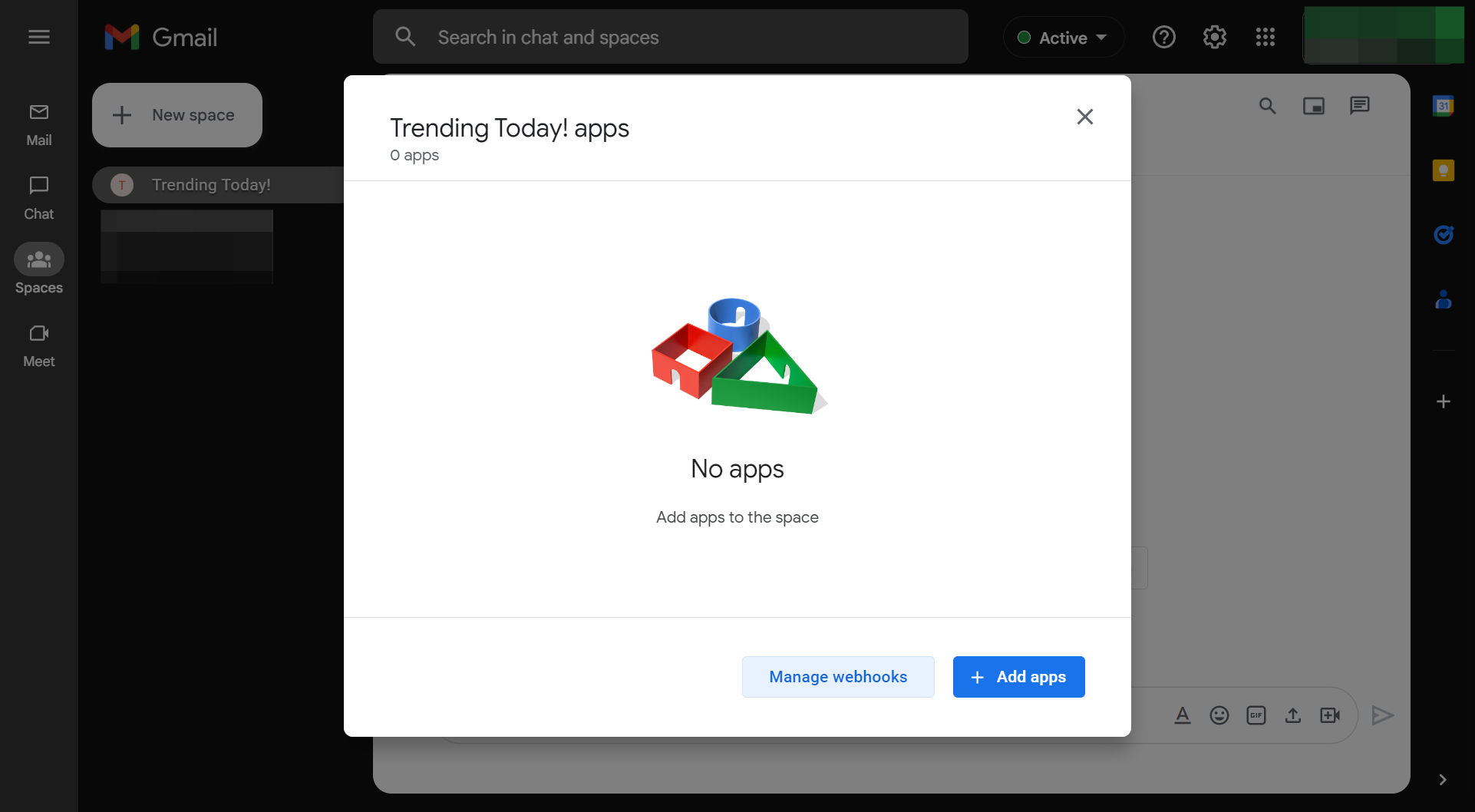 Click on Manage webhooks