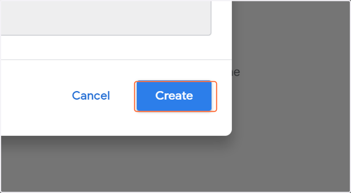 Click on Create
