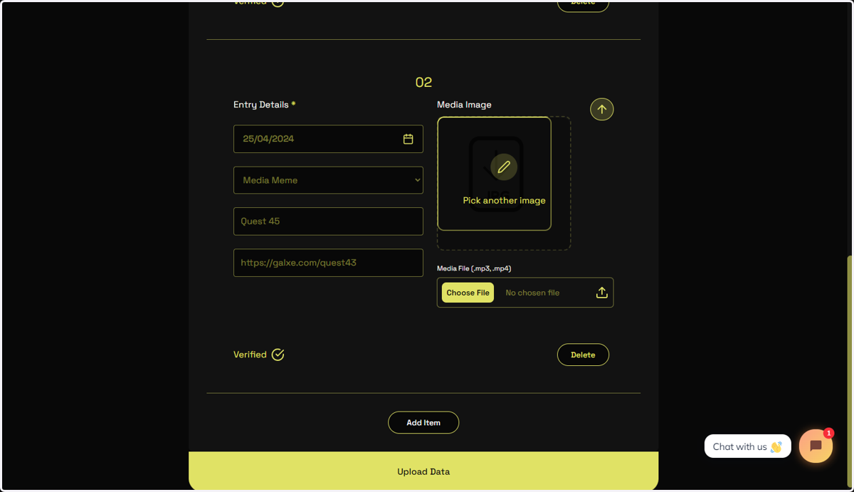 Select "Item 2.png" from file upload menu