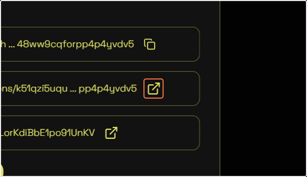 Click on the IPNS redirect to view the Trailblazer manifest file containing the 2 items.