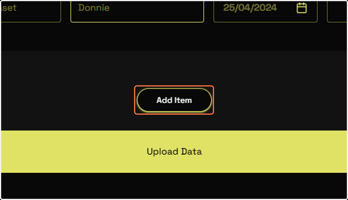 Click on Add Item, we are going to add a survey and a quest to our Trailblazer dataset.