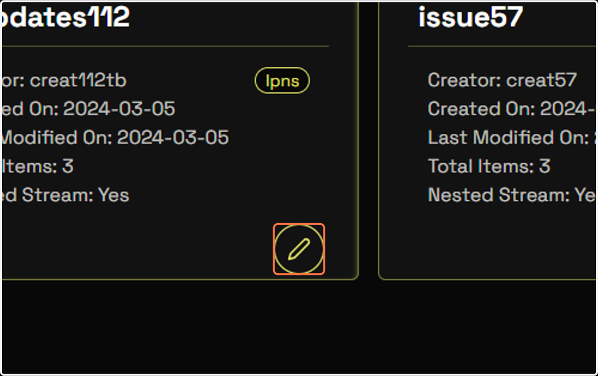 Select the Trailblazer dataset and then the edit icon.