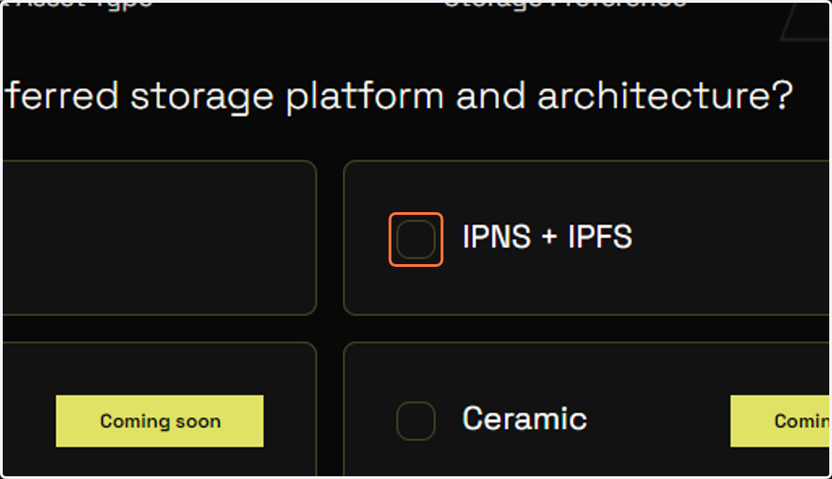 Click on IPNS + IPFS