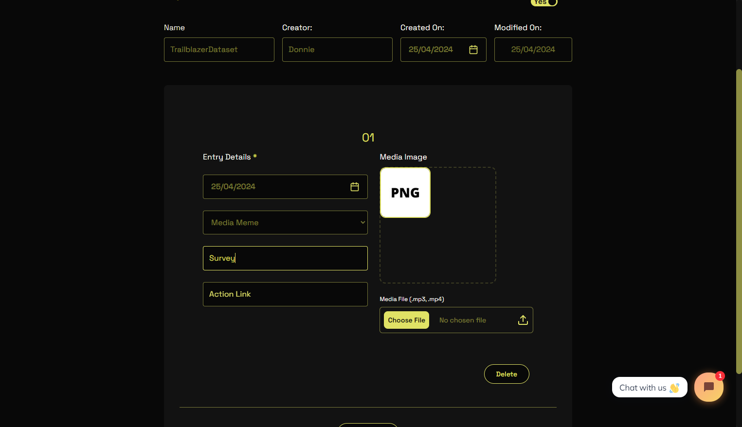 Type "Survey"