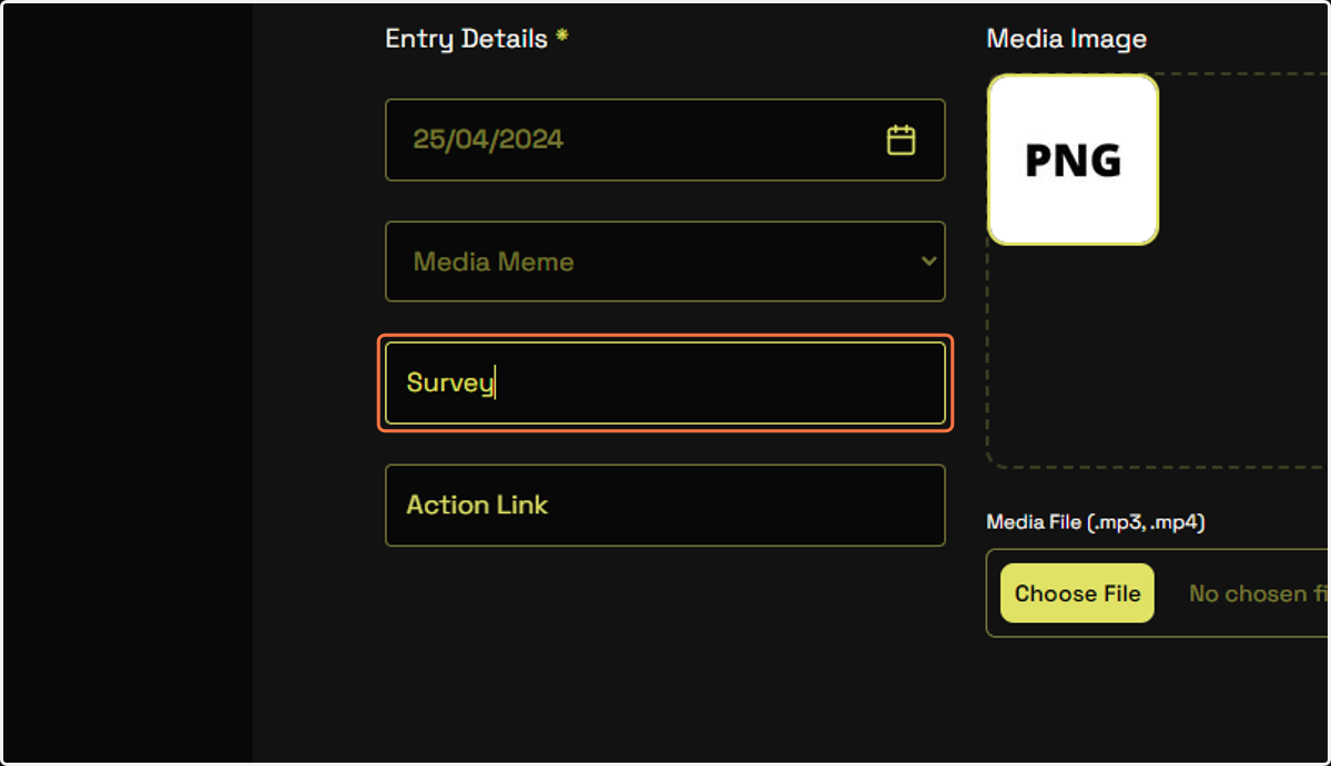 Type "Survey"