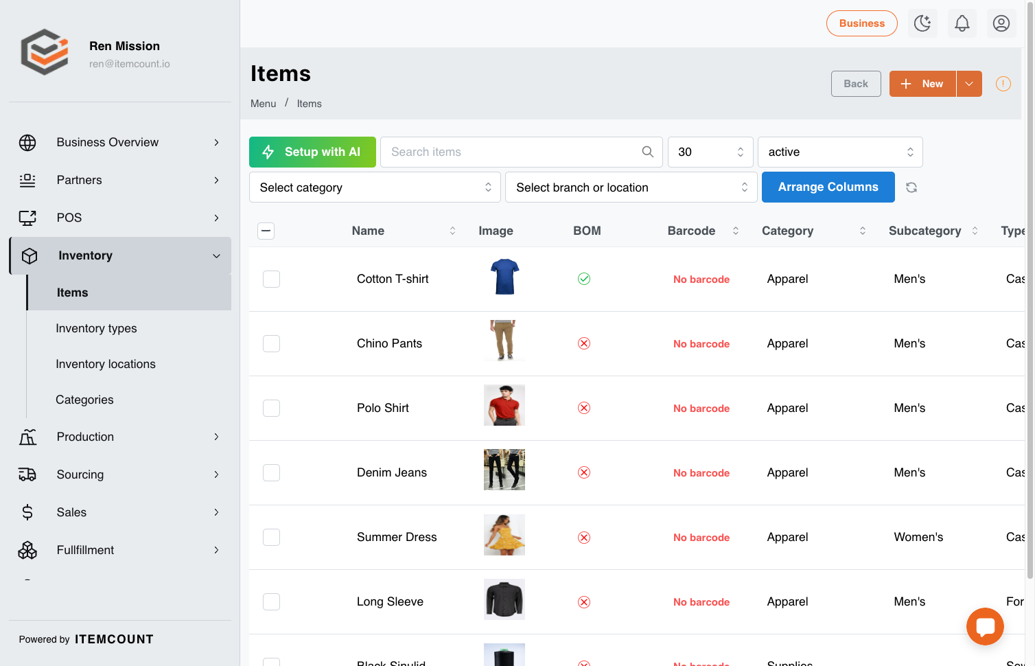 Click on Arrange Columns