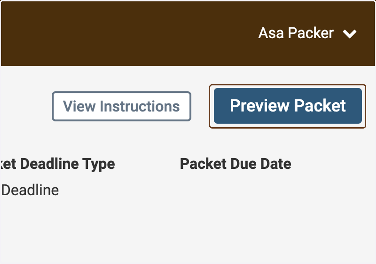 Click on Preview Packet