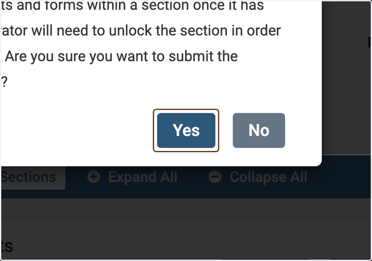 Click on Yes