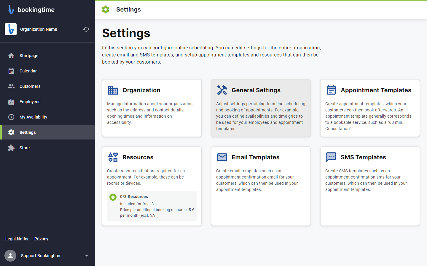 Click on General Settings