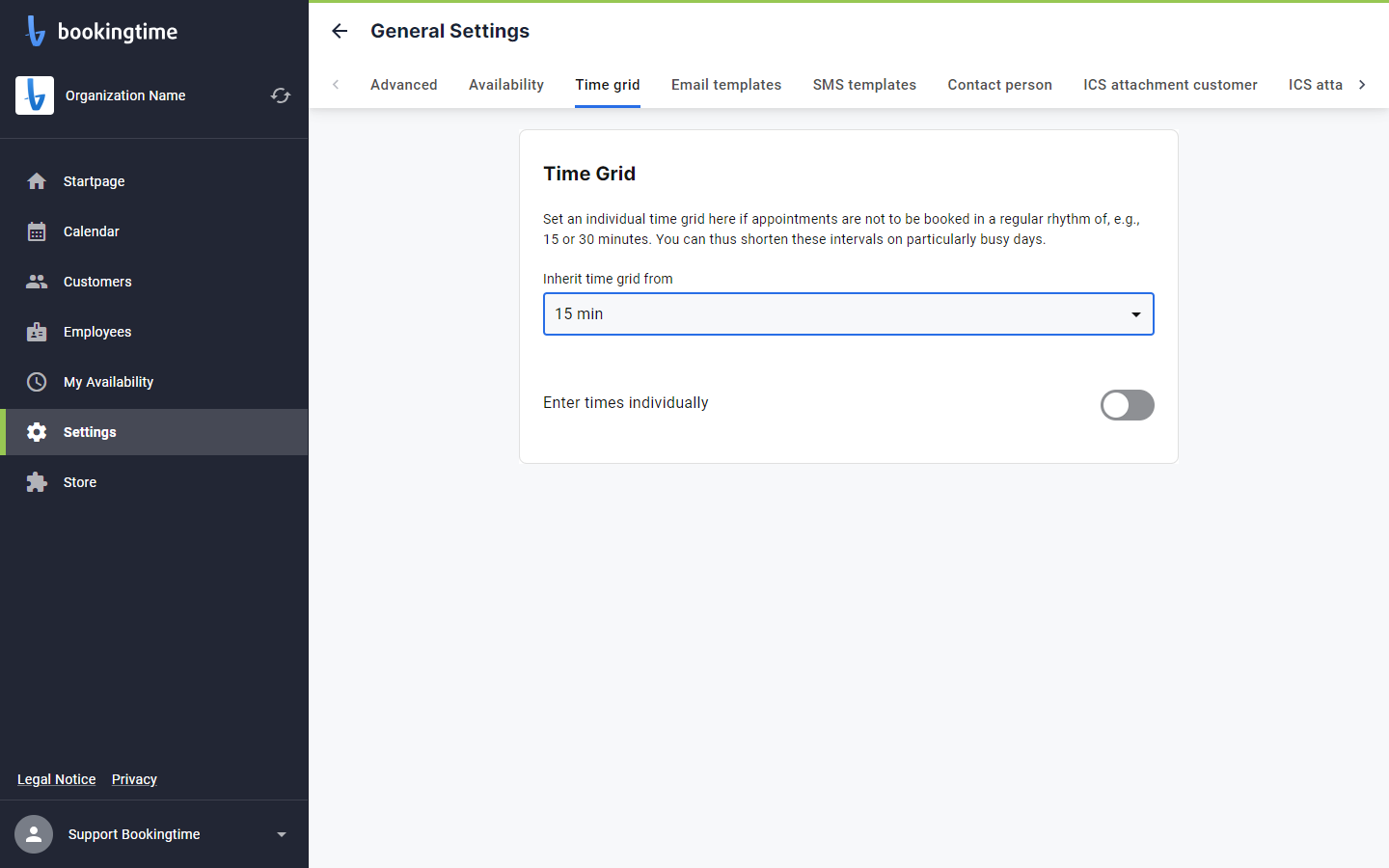 Click on the drop down menu