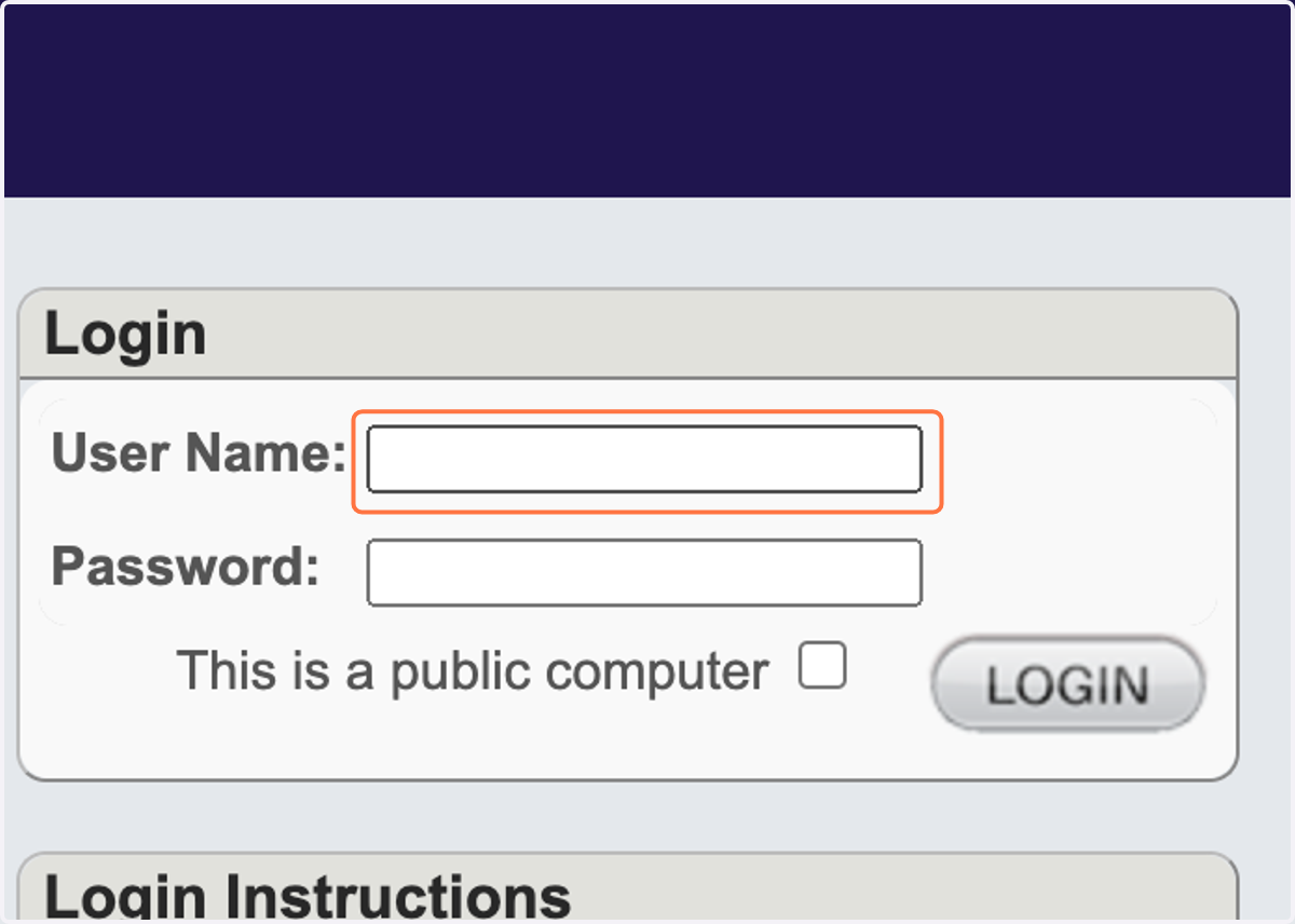 Type username