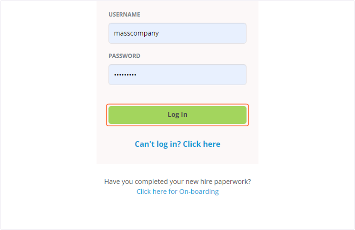 Click on Log In