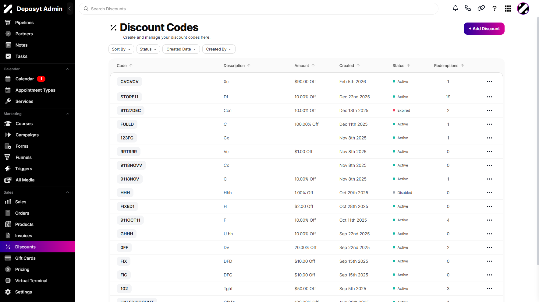 Step 3: Click on + Add Discount button to proceed.