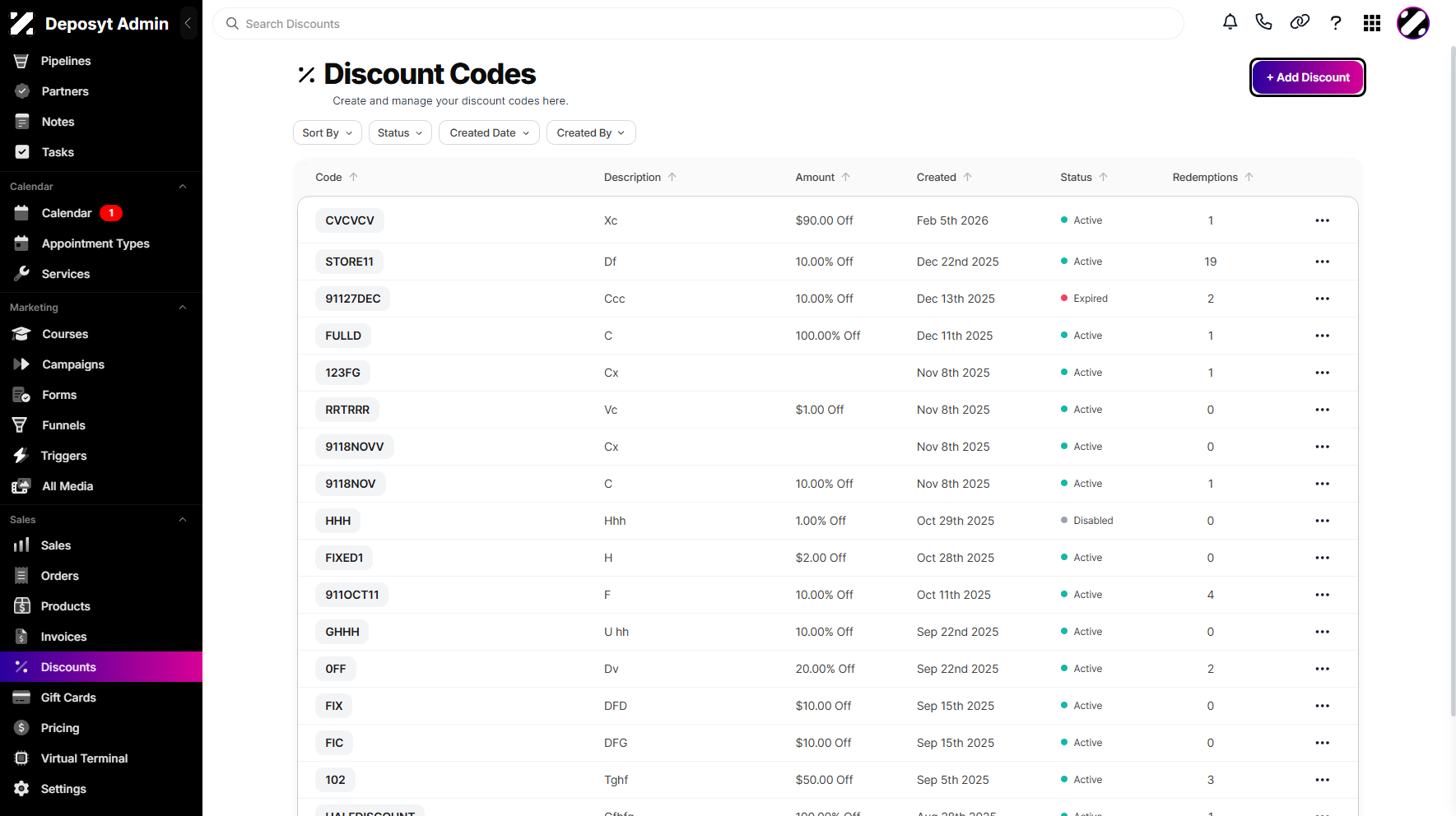 Step 3: Click on + Add Discount button to proceed.
