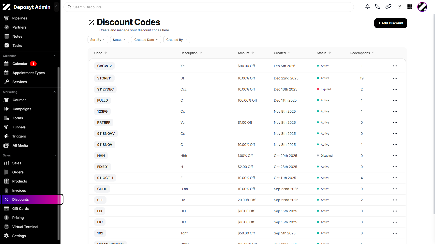 Step 1: On your Dashboard, scroll down to the Sales section and click on Discounts.