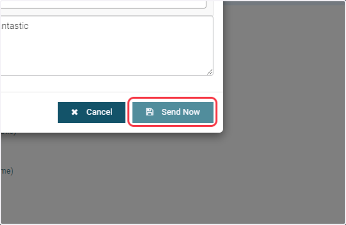Click on Send Now